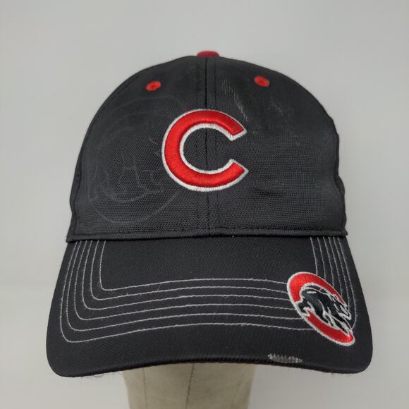 Fan Favorite MLB Chicago Cubs Strapback Hat Embroidered Logos Black Red OSFA - Picture 3 of 12